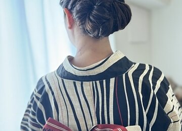 浴衣とヘアセットと天神のイメージ